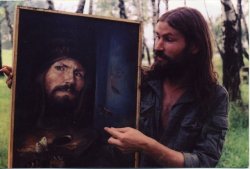 Henryk Kuradczyk z autoportretem