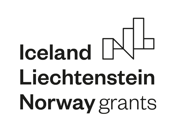 Logo: wyrazy ułożone w trzech wersach Iceland Lichtenstein Norway grants